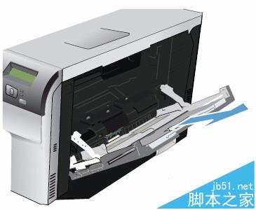 HP CP5225彩色激光打印机怎么给纸盒1和纸盒2放纸?