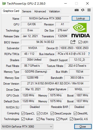 技嘉魔鹰RTX 3060 GAMING OC显卡全面评测