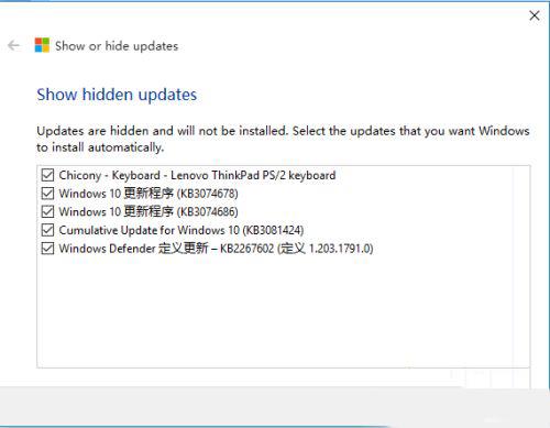 win10如何选择性更新部分内容 win10选择性安装更新的方法