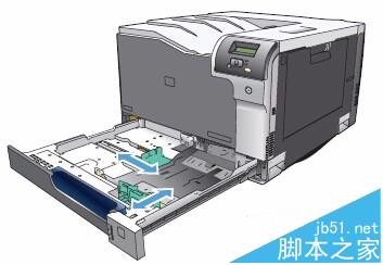 HP CP5225彩色激光打印机怎么给纸盒1和纸盒2放纸?