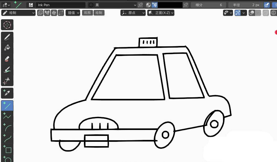 blender2.9怎么画出租车图形? blender出租车的画法