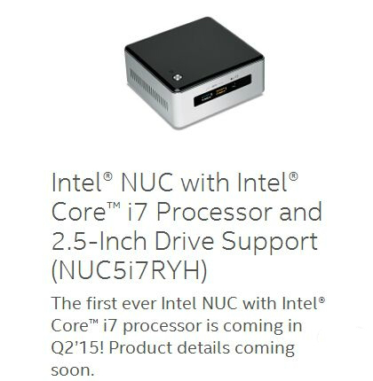 英特尔首款Core i7的NUC盒子PC亮相 仅14nm厚度
