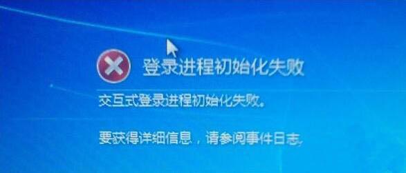 win7系统提示登录进程初始化失败怎么办