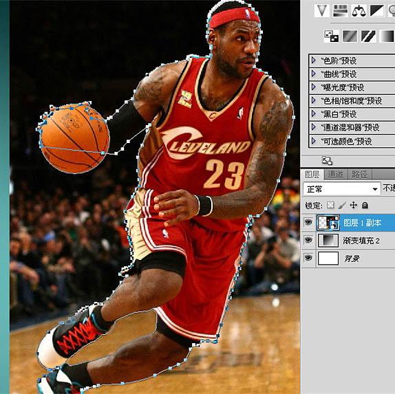 PS教程:制作NBA篮球明星海报图片