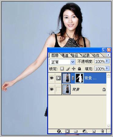 ps教程:通道抠图法几步精确抠出美女