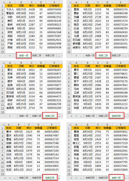Excel拆分工作表方法