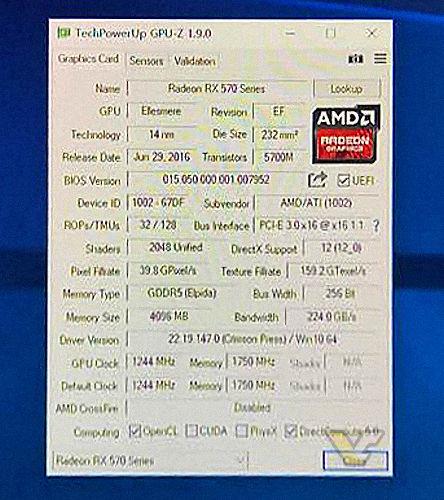 AMD Radeon RX 580/570显卡完全曝光:浓浓的RX 480/470味道