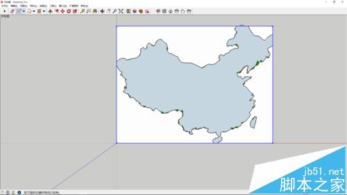 sketchup怎么在地图上制作中国地图图形的书架?