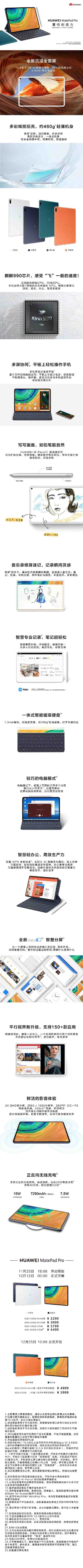 华为matepadpro平板怎么样 一图全面了解华为MatePad Pro