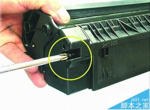 惠普HP 6L激光打印机硒鼓没粉了怎么灌粉?