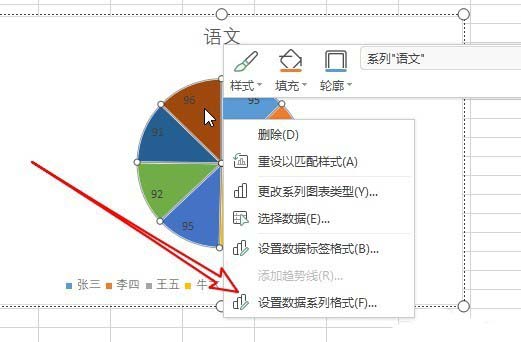 wps2019怎么制作彩色二维饼形图?