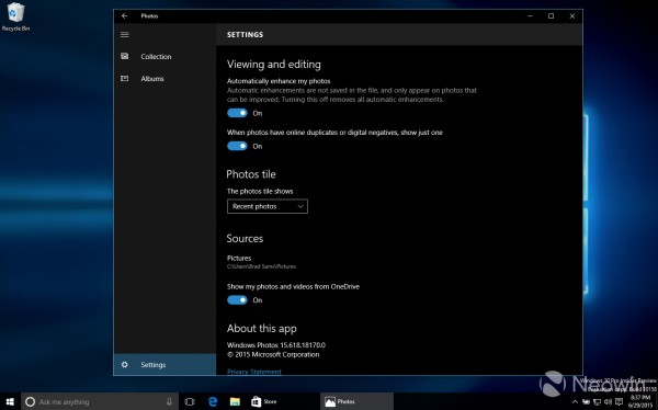 Windows 10 Build 10154上手操作截图欣赏