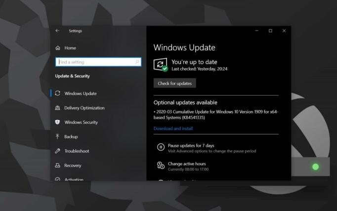 Win10版本1909 Build 18363.959累积更新补丁KB4565483正式推送
