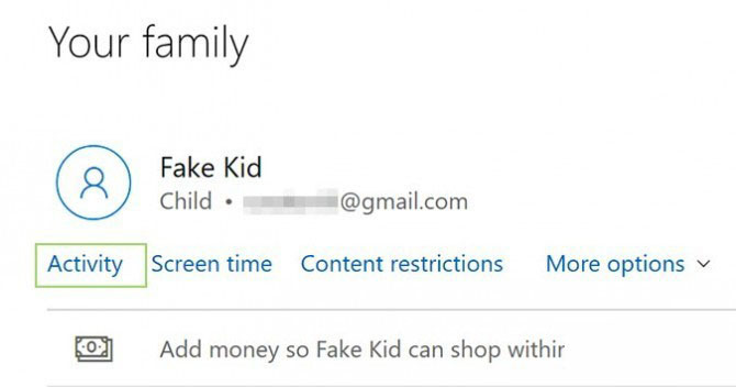 Windows10中查看儿童帐户近期活动的方法介绍