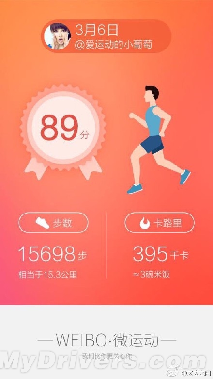【组图】apple watch版微博截图曝光：变身为一款计步排行APP