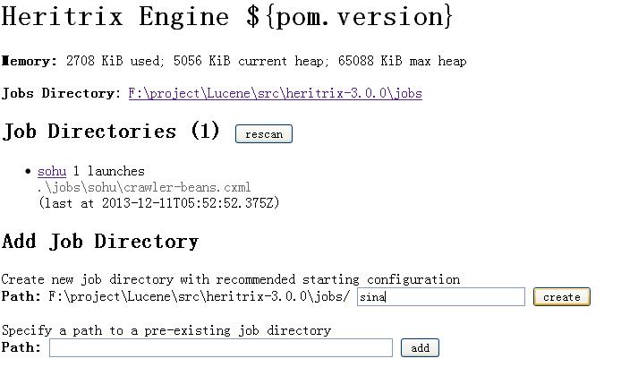 Windows配置heritrix3做网络爬虫开发实例