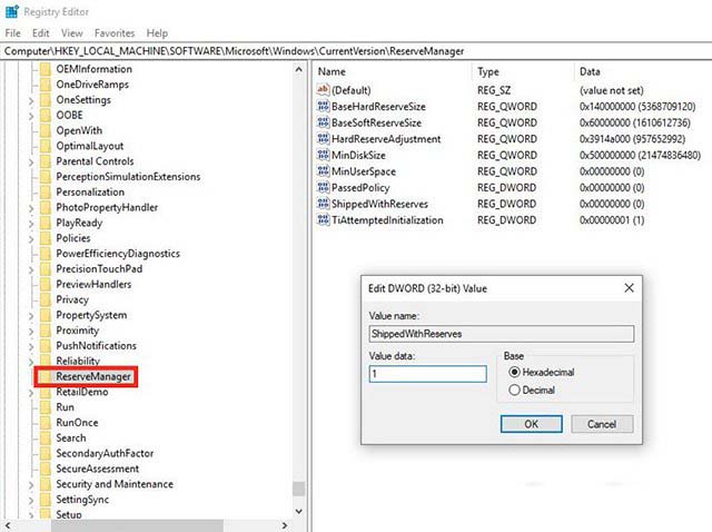 Win10预留7GB空间存储怎么取消?