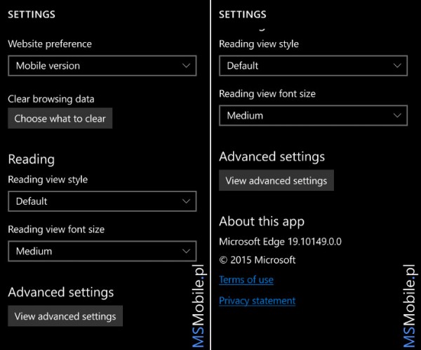 Windows 10 10149手机版曝光 Edge浏览器地址栏移到底部