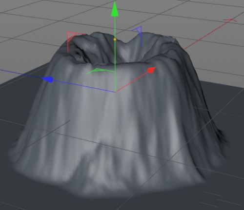 C4D怎么制作火山口效果?