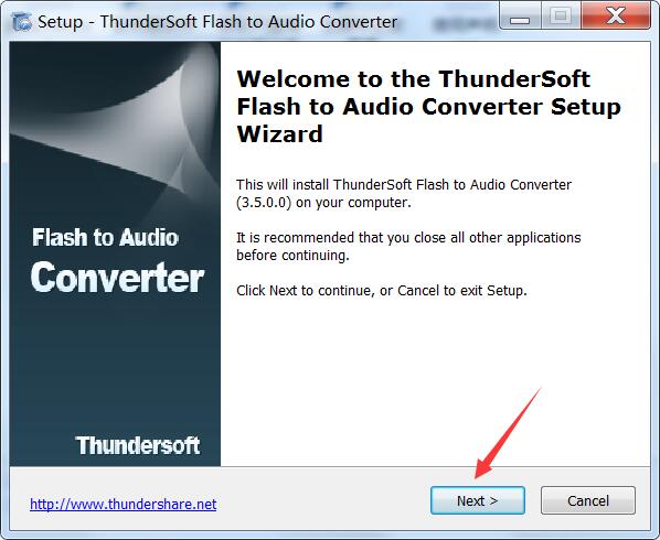 swf转音频文件ThunderSoft Flash to Audio Converter安装及激活教程
