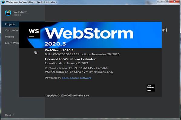 webstorm激活码注册码最新2021(亲测，有效期至2089)附详细安装教程
