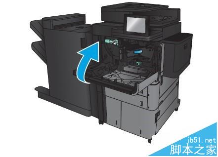 HP M830一体机怎么清除前挡盖卡纸?