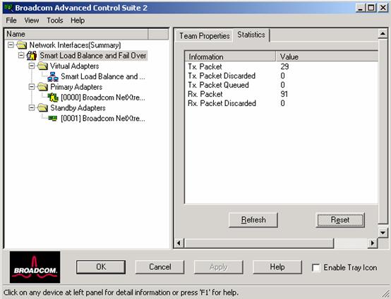 Win2000/2003 Broadcom 网卡 teaming 配置手册