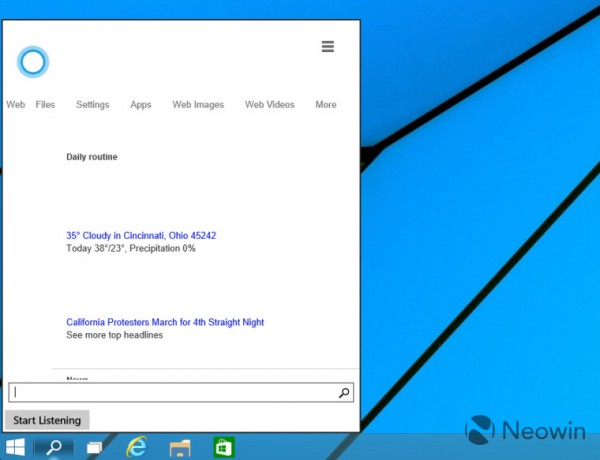 Win10预览版语音助手Cortana小娜最新测试