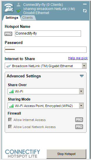 通过connectify在windows7下创建无线wifi热点(解决Y460失败方法)