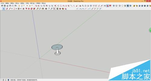 SketchUp怎么绘制圆形的小茶几?