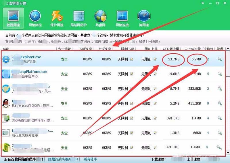 360安全卫士怎么查看局域网中的计算机使用的流量?