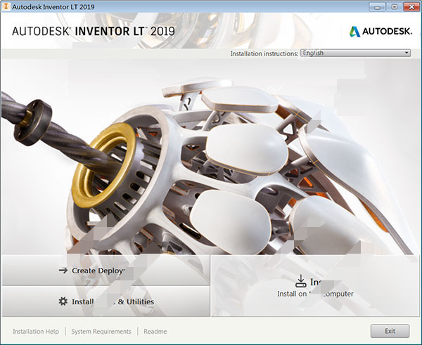 AutoCAD Inventor LT 2019中文破解版安装激活图文教程(附密钥+激活工具)