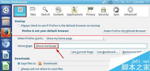 Ubuntu系统下Firefox浏览器怎么修改主页？