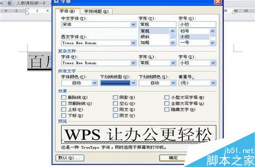 在Word(WPS)中怎么添加文字下划线并进行设置?