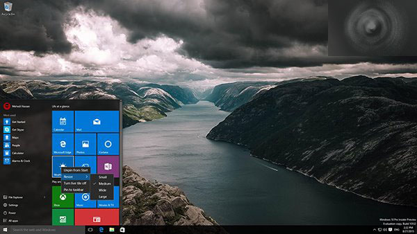 Win10 Build 10532运行上手高清截图  改进右键菜单