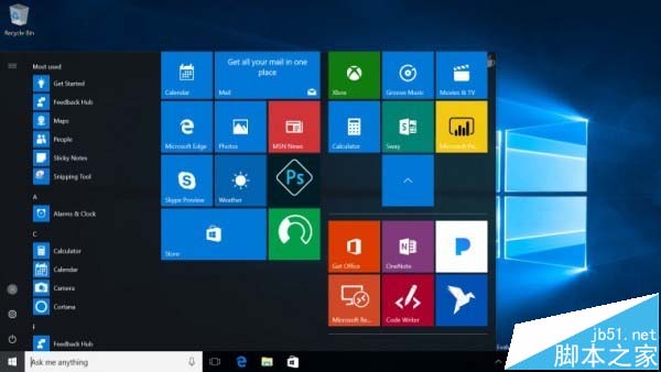Win10预览版14997中开始菜单新增应用程序文件夹