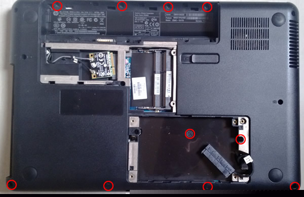 惠普笔记本HP CQ42-151TX拆机除尘图文教程