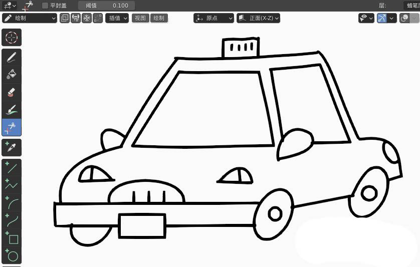 blender2.9怎么画出租车图形? blender出租车的画法