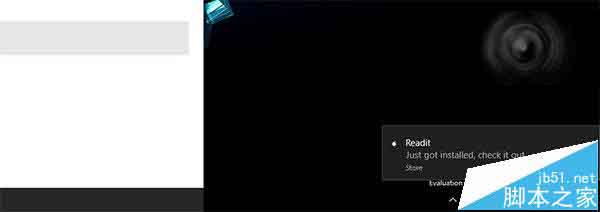 Win10预览版14328中心中应用下载通知