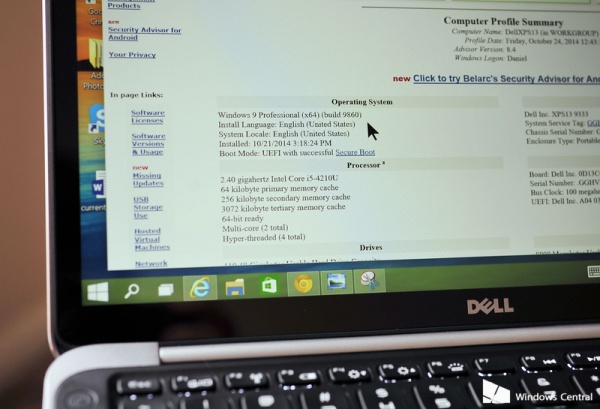 Win10其实叫Win9 Professional(build 9860)?