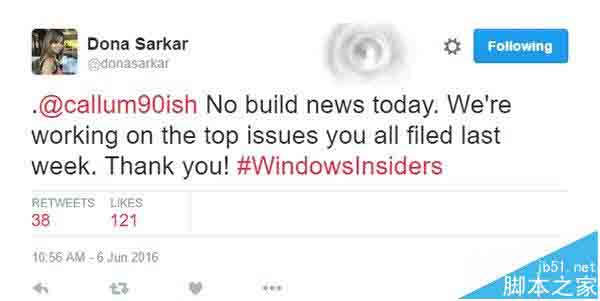 Win10一周年更新最新预览版本周推送 版本未知