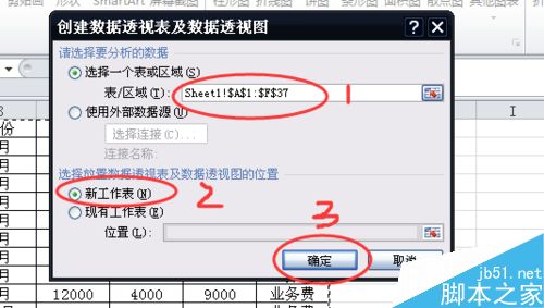 在EXCEL表格中创建数据透视图