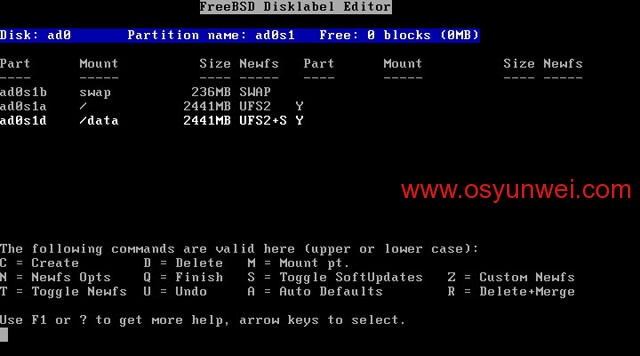FreeBSD 8.2 安装教程图文详解