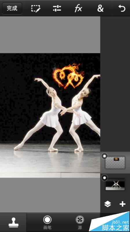 Photoshop手机版怎么制作火焰效果?