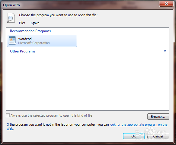 windows7系统始终使用选择程序打开的复选框无法勾选