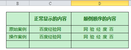 利用Excel把表格内文字颠倒顺序显示的方法