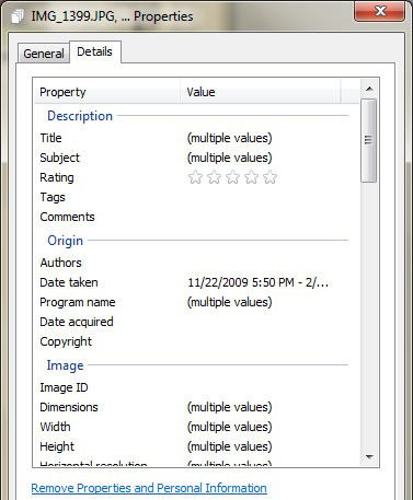 Win7系统下如何删除数码照片上的个人信息防止他人偷窥利用