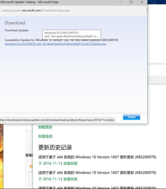 win10预览版1607中kb3200970更新失败该怎么办?