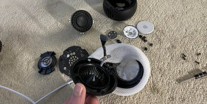 HomePod mini拆解图曝光 电源线不可拆卸不能更换